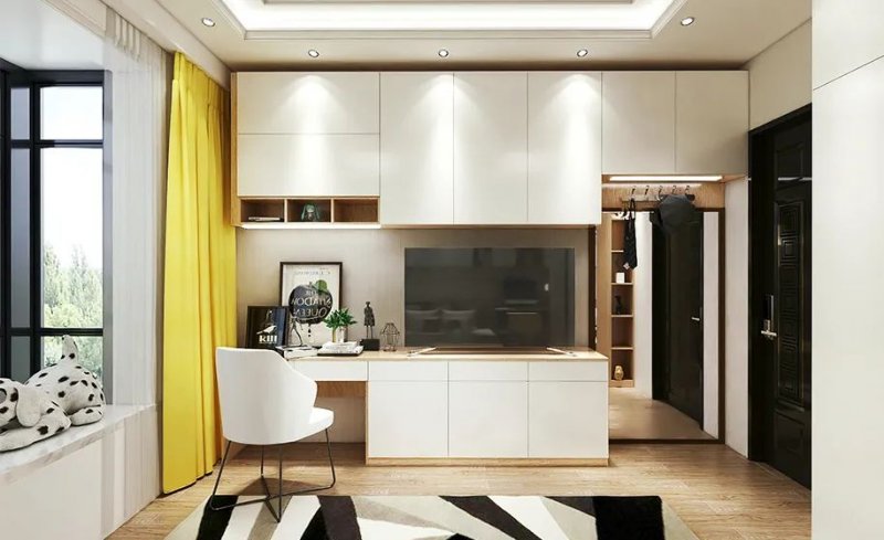 宜科电视柜设计案例 空间飘兰卡威家具散着细腻与暖度